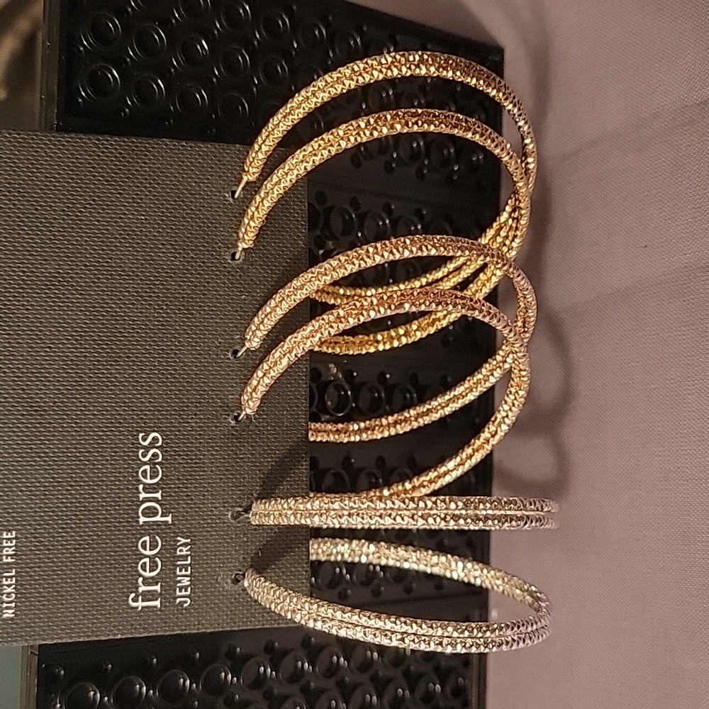 Free Press Hoop Earrings